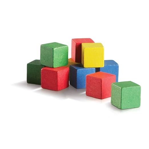 hand2mind Wood Blocks, Counting Cubes for Kids Math, 1 Inch Blocks for Preschool Crafts, Early Math Manipulatives for Preschool, Classroom Supplies for Teachers Elementary (Pack of 100)