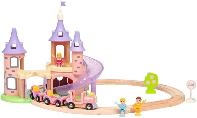 Brio Disney Princess Castle Set - Enchanting Wooden Train Adventure | Includes Classic Disney Princesses | Compatible with All BRIO Railway Toys | FSC-Certified Materials | Ideal for Children Aged 3+