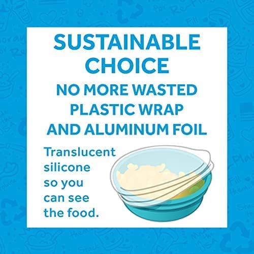 Re-Play Made in USA 12 Oz. Reusable Plastic Bowls, Pack of 3 With 3 Lids - Dishwasher and Microwave Safe Bowls with Lids for Everyday Dining - Toddler Bowl Set 5.75" x 5.75" x 2", Monochrome