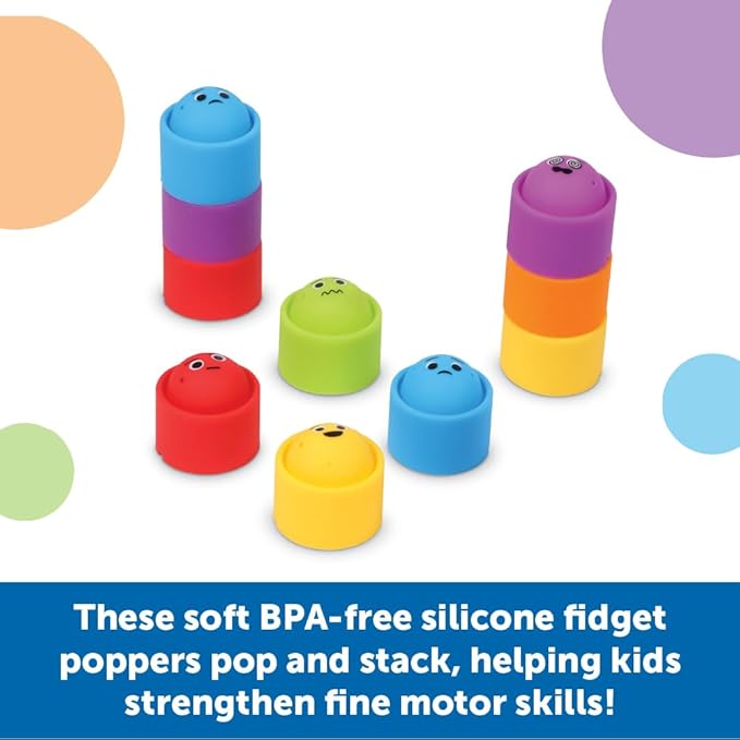 Rainbow Emotions Fidget Poppers Classroom Set