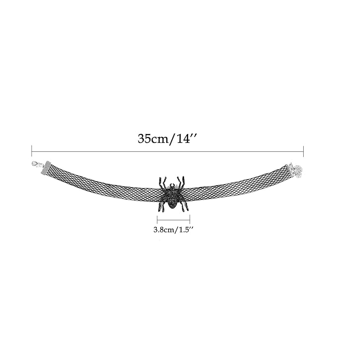 Probeauty Long Black Braided Wig for Kids Girls Cosplay Wigs with Devil Headband Necklace for Halloween Costume