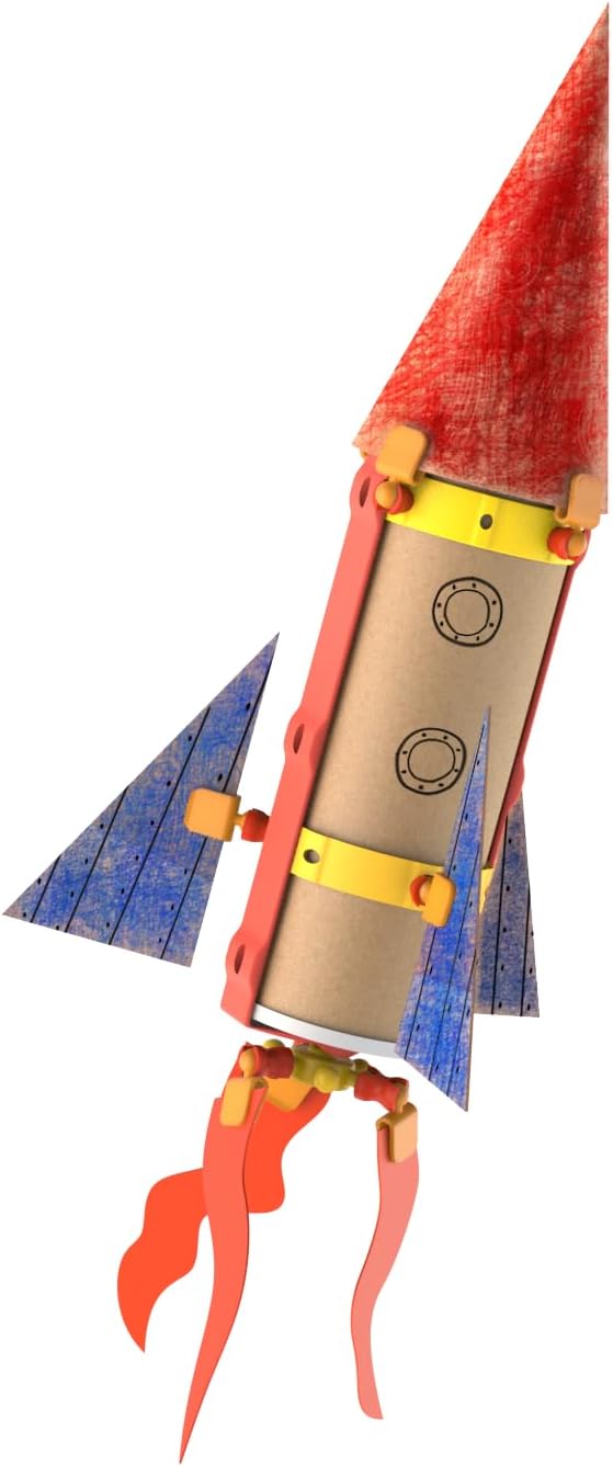 Oddy Arts & Crafts Creative Spaceship Building Kit - Eco-Friendly STEM Toy Set for Kids 4+