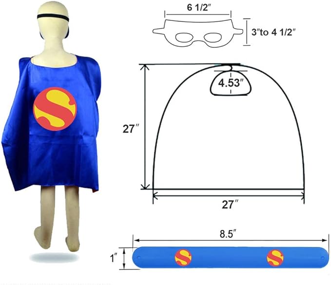 RioRand Kids Superhero Capes Set Toys for Boys Girls Party Supplies Christmas Halloween Cosplay 5PCS