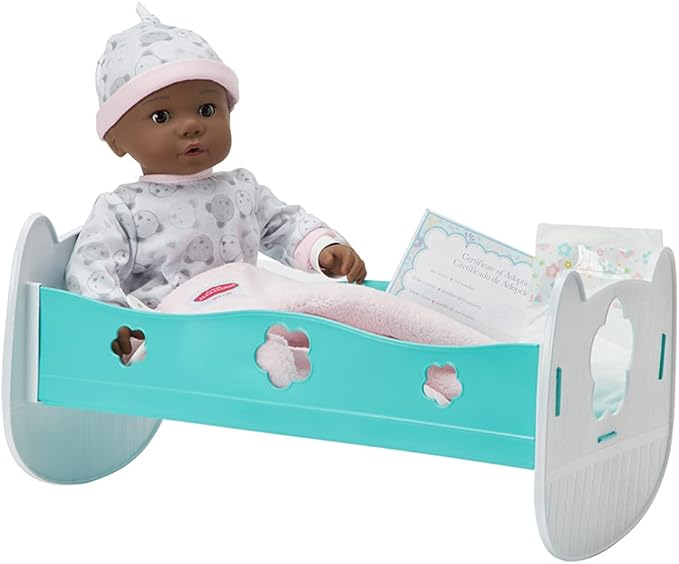 Madame Alexander 14" Adoption Day Baby Girl Doll, Dark Skin Tone, Brown Eyes (20454)