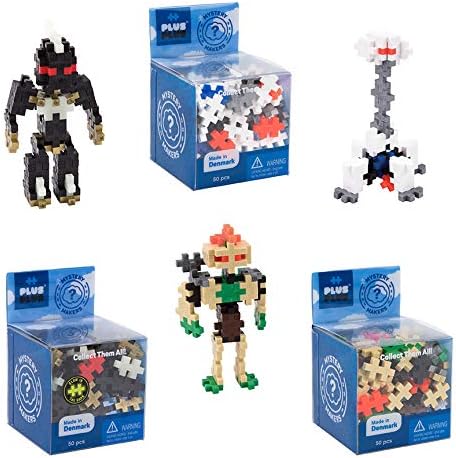 PLUS PLUS Set of 9 Mystery Makers, Stem Building Toy, Party Favor Gifts, Interlocking Mini 3D Puzzle Blocks for Kids - Robots
