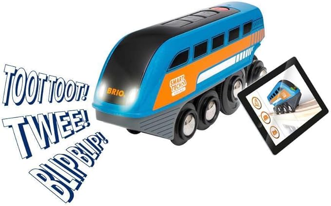 BRIO 33971 Smart Tech Sound Record & Play Engine - Interactive Wooden Toy Train for Kids | Perfect for Age 3 and Up | Enhances Motor Skills