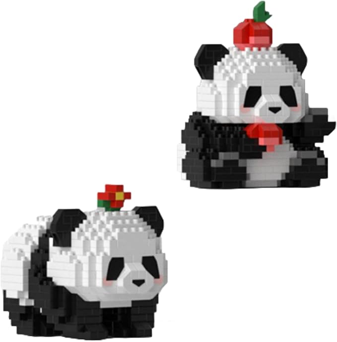 QMEAKMONY Mini Building Blocks Panda Sets Cute Micro Mini Panda Building Bricks for Adults Micro Nano Bricks Perfect Party Favors for Teenagers. (359 PCS)