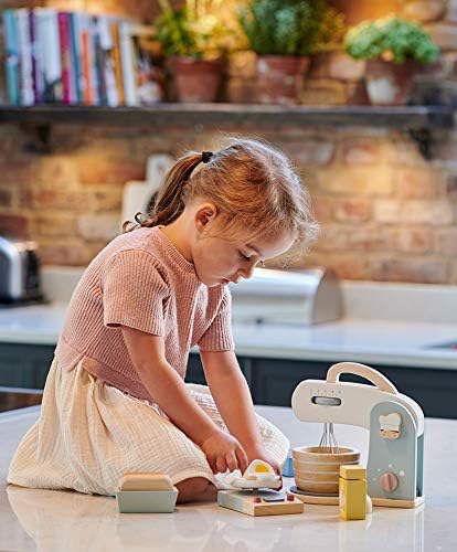 Tender Leaf Toys - Mini Chef Home Baking Set - 27 Pcs Wooden Baker's Mixing Set - Classic Toy for Pretend Cooking - Develops Social, Creative & Imaginative Skills - Learning Role Play - Age 3+