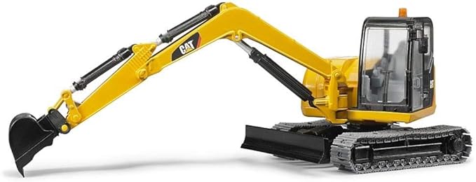 Bruder Toys - Construction Realistic CAT Mini Excavator Vehicle with Rotatable Cab and Removeable Shovel - Ages 3+