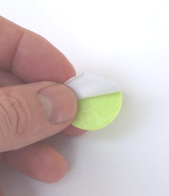 Playfully Ever After Light Green Felt Circle Stickers (1 inch - 100pc)