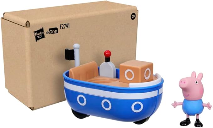Peppa Pig Peppa's Adventures Little Boat Toy Includes 3-inch George Pig Figure, Inspired by The TV Show, for Preschoolers Ages 3 and Up