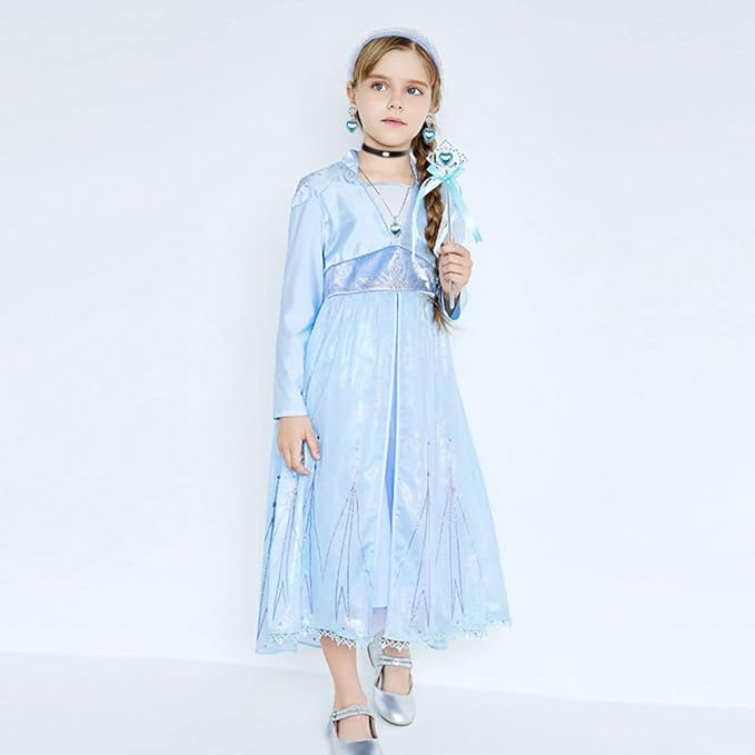 Princess Cinderella Costume Dress up Accessories for Girls Cinderella Gloves Tiara Crown Necklace Wand Halloween Cosplay Accessories Christmas Gifts Set (White Cinderella)