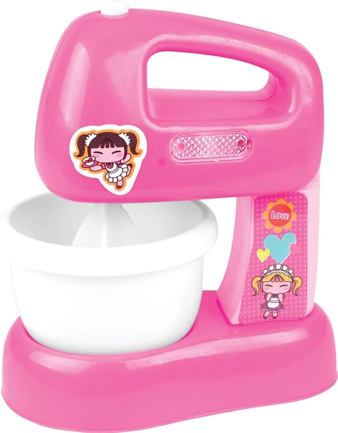 PowerTRC Kitchen Appliance Playset with Light & Sound – Includes Kettle, Coffee Maker, Mixer, and Accessories for Kids Age 4-8 – Fun Pretend Play Kitchen Appliances