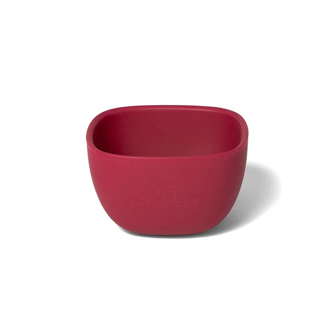 Avanchy Baby Bowls Silicone MINI Prep Bowl Set for Babies Kids Toddler for Feeding Food 4 oz, Magenta