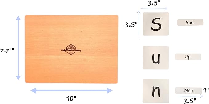Montessori Sand Tray for Kids 3 4 5 6 Years Old Sand Writing Tray Learning Sensory Toy Educational Alphabet and Phonic Words Comes with Sand, Tray, Lid, 2 Sets of Flashcards, Stylus (Dark Blue)