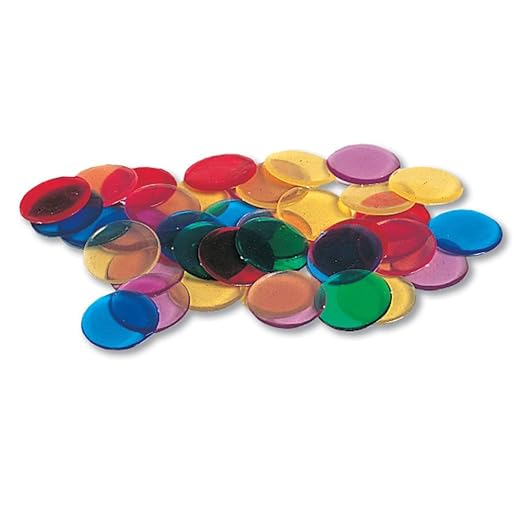 hand2mind Transparent Counters Classroom Kit, Plastic Bingo Chips, Math Bingo Tokens, Math Manipulatives for Preschool, Counters for Kids Math, Childrens Counting Manipulatives (Set of 5,000)