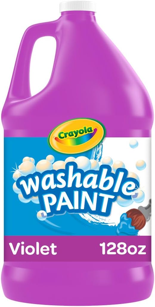 Crayola Washable Paint For Kids, Violet 1 Gallon, Kids Arts And Crafts Supplies, Non Toxic, Bulk