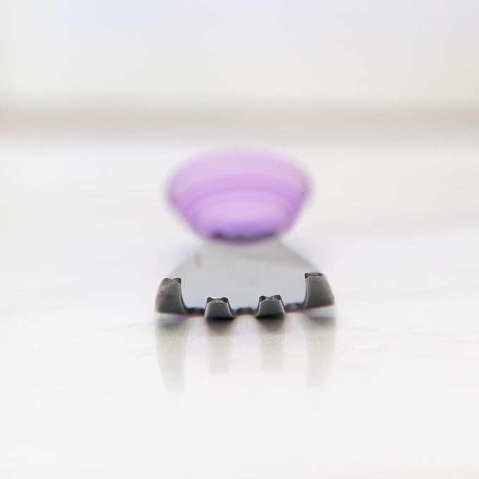 Bumkins Toddler Utensils, Kids Size Fork and Spoon Set, Silicone and Stainless-Steel Training Silverware, Angled Forks / Sporks for Self-Feeding, Children Hold Learning to Eat, 18 Months Up, Lavender