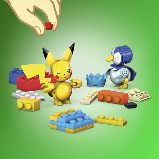 MEGA Pokémon Building Toys Set, Holiday Calendar with 202 Pieces, 2 Poseable Characters and Accessories, for Kids