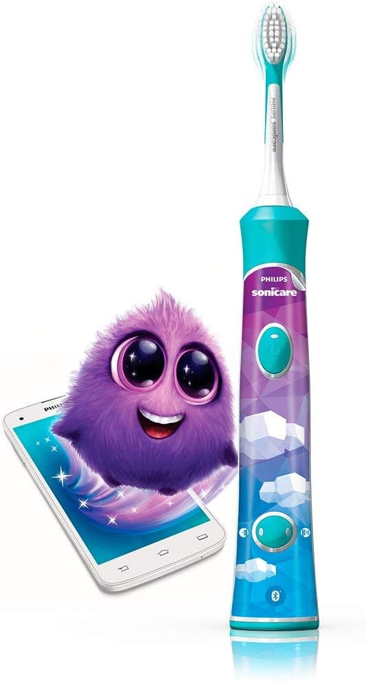 Philips Corded Electric Sonicare Kids Rechargeable Toothbrush with Built-in Bluetooth 2-Pack