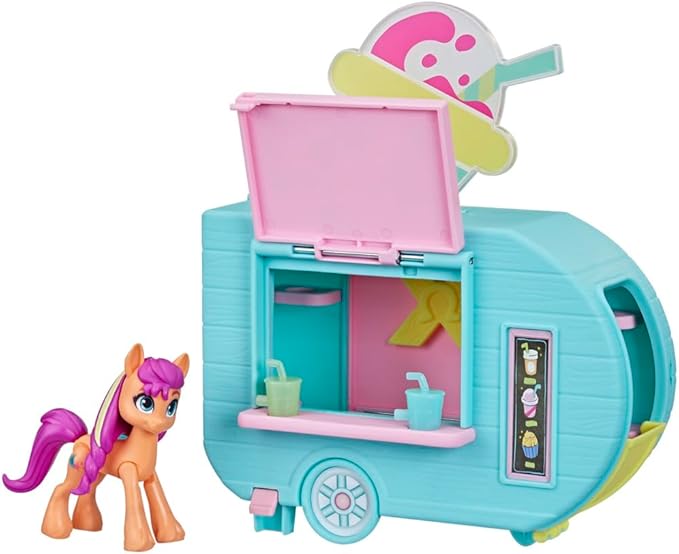 My Little Pony Playset Sunny Starscout Smoothie Truck Set, Hoof to Heart Pony Doll, Toys for Girls and Boys 5 Years Old+