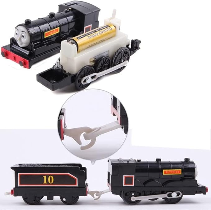 wltk Motorized Douglas Train Engine Toy Set, Battery-Powered Train’s Friend Toy Set ，Toddlers Train Toys for Age 3 4 5 6 7 8 Kids Boys Girls