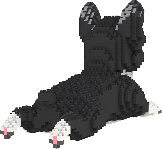 Larcele Micro Dog Building Blocks Mini Pet Building Toy Bricks, 812 Pieces KLJM-02(Boston Terrier)