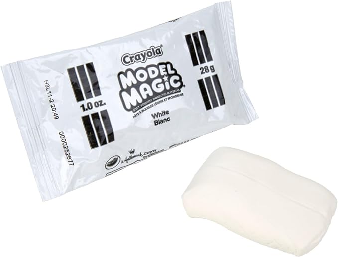 Crayola Model Magic - White (75ct), 1oz Modeling Clay Alternative, Air Dry Clay for Kids, Bulk Classroom Arts & Crafts Supplies