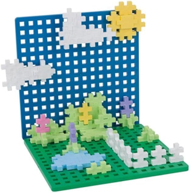 Plus-Plus - Learn to Build Super Set - Pastel Mix, 1,200 Pieces w/ 4 Baseplates - Construction Building Stem/Steam Toy, Interlocking Mini Puzzle Blocks for Kids
