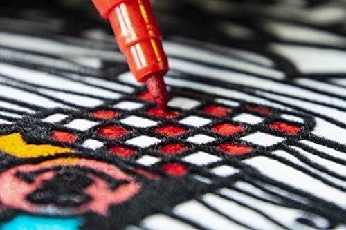 Dolphins Color Velvet Poster for Kids and Adults- Marine Life- Arts and Craft Kit Includes a 11.75" x 8.25" Picture and 12 Watercolor Markers- Ideal for Travel