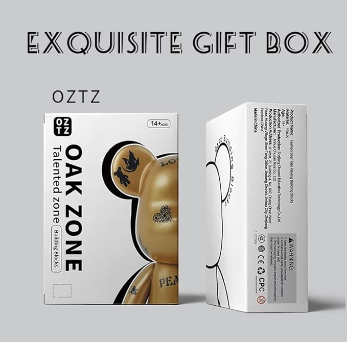 OZTZ Toy Bear Building Blocks Kit - Creative Game of 3D Bear Building Block Toys Brick Decorative Items (Childhood)
