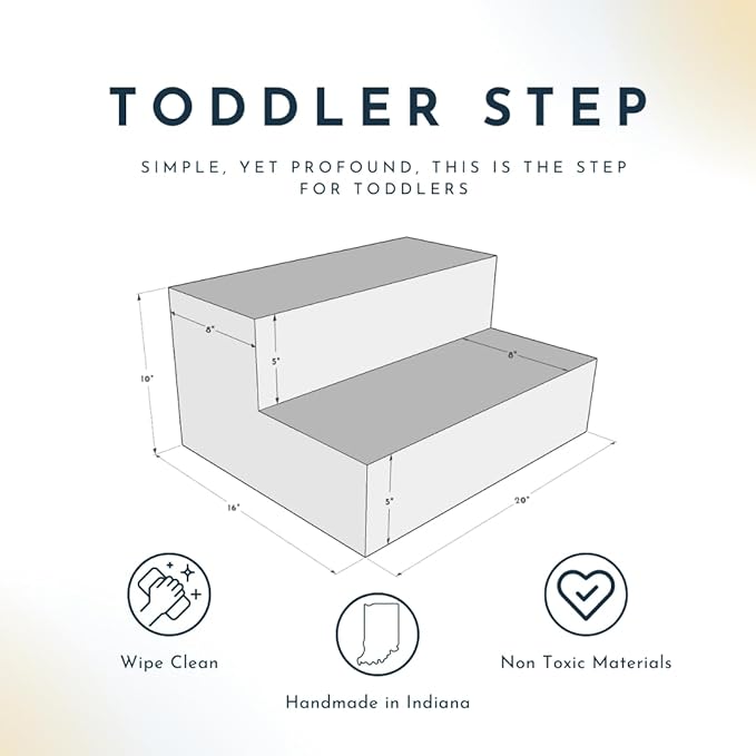 Foamnasium Toddler Step, Indoor Foam Playset, Soft Toddler and Active Kids Play Foam Step for Crawling, Climbing, Sliding and Jumping, Made in The US, Enhanced Emerald