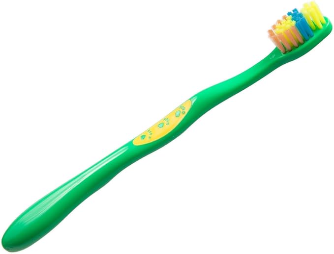 72 Pcs Bulk Kids Toothbrushes Individually Wrapped - Assorted Colors with Animal Paw Prints - Popular Dental Office Patient 21-542