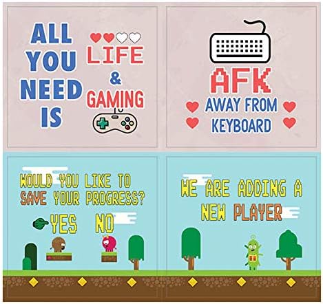 Creanoso Fun Gamer Stickers for Gamers (10-Sheet) – Colorful Gift Funny Stickers – Awesome Stocking Stuffers Gifts for Gamers, Console Players, Adult Men Teens – Gaming Tournament Giveaways