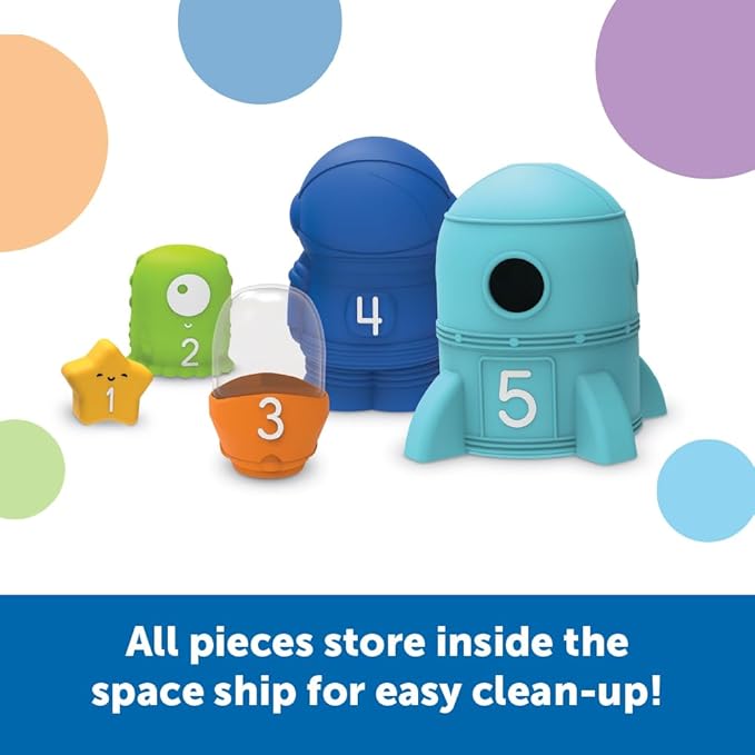 Learning Resources Nesting Space Surprise, 9 Pieces, Ages 18 Months+, Preschool Learning Activities, Toddler Learning Toys, Montessori Toys