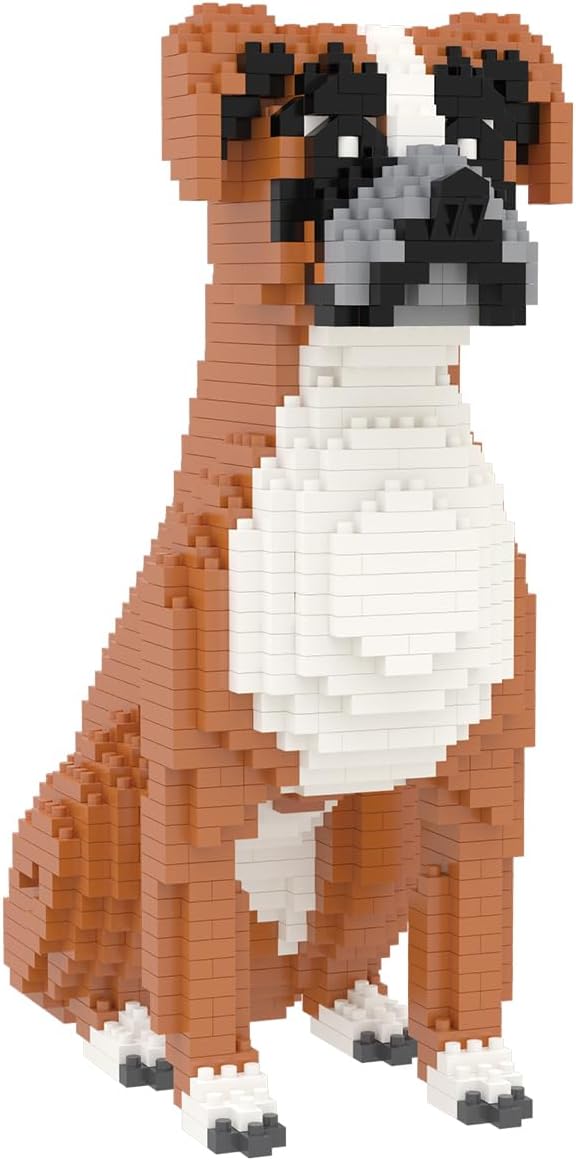 Larcele Micro Dog Building Blocks Mini Pet Building Toy Bricks, 1061 Pieces KLJM-02(Boxer)