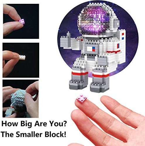 Finger Rock Astronaut Mini Building Blocks Micro Building Kits for Kids and Adults 12-15 Space Toys Gifts - Compatible with Nano(1008 Pieces)