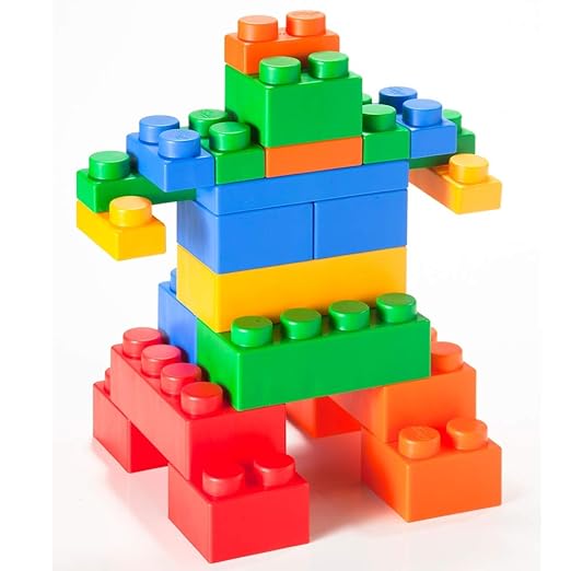 UNiPLAY Mix Soft Building Blocks - 60-Piece Set for Infant Early Learning, Cognitive Development, and Toddler Creative Play - Ages 3 Months+