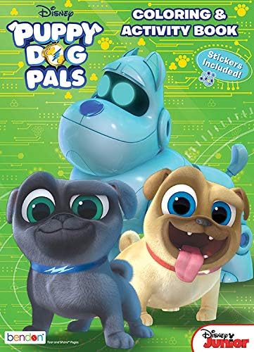 Puppy Dog Pals Coloring Book Super Set ~ Set of 2 Puppy Dog Pals Activity Books with Bonus Play Pack (Puppy Dog Pals Party Supplies Bundle)