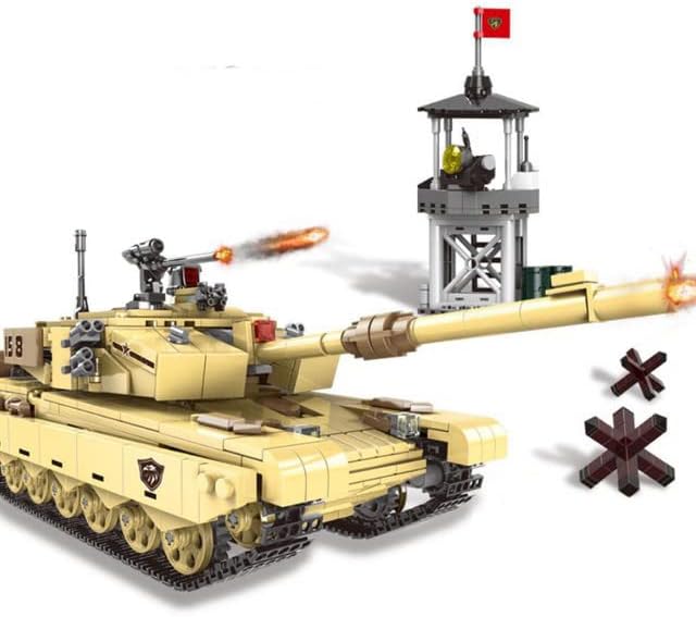 General Jim's Type 99 Main Battle Tank Building Block Alternative Bricks Set, 1,340 Pieces – Realistic Design with Rotating Turret, Moving Cannon, and Functional Suspension