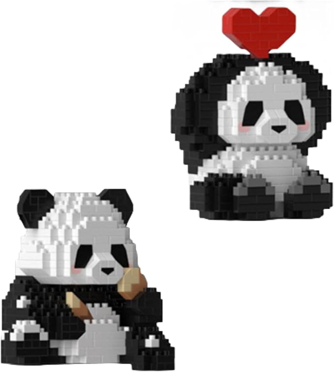 QMEAKMONY Mini Building Blocks Panda Sets Cute Micro Mini Panda Building Bricks for Adults Micro Nano Bricks Perfect Party Favors for Teenagers. (389 PCS)