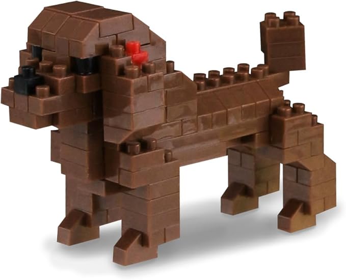 BOROLA Pet Dog Building Blocks Set Educational Toy Realistic Fun Animal Assembly Kit Toys Games(Teddy Blocks)