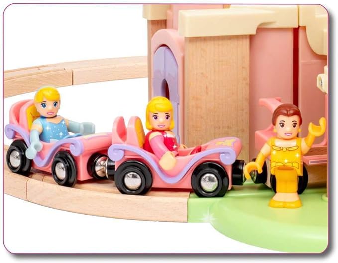 Brio Disney Princess Castle Set - Enchanting Wooden Train Adventure | Includes Classic Disney Princesses | Compatible with All BRIO Railway Toys | FSC-Certified Materials | Ideal for Children Aged 3+