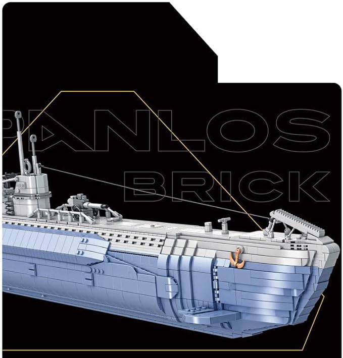 Submarine Ship Building Blocks Set, 6112 Pieces German VIIC U-552 Submarine Building Block Sets, WW2 Military U-Boat Submarine Toys, Ships Modular Buildings for Adults Teenager