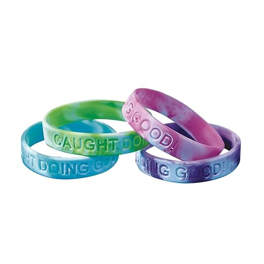S&S Worldwide Caught Doing Good Silicone Bracelet (Pack of 24)