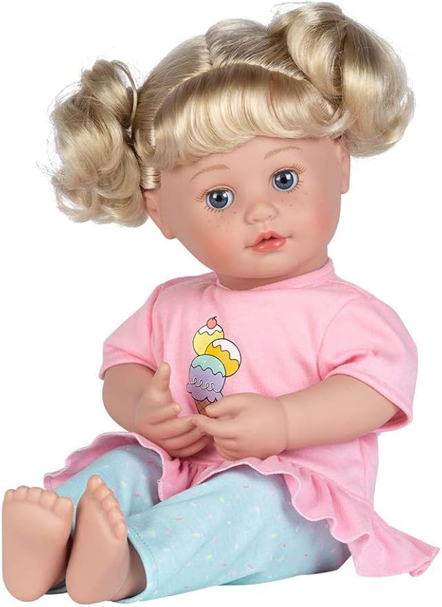 Adora My Cuddle & Coo Babies Collection, 15" Baby Doll with Sweet Powder Scent and 5 Touch Activated Sounds: She Cries, Coos, Giggles, Kisses Back & Says Momma Birthday Gift For Ages 3+ - Sweet Dreams