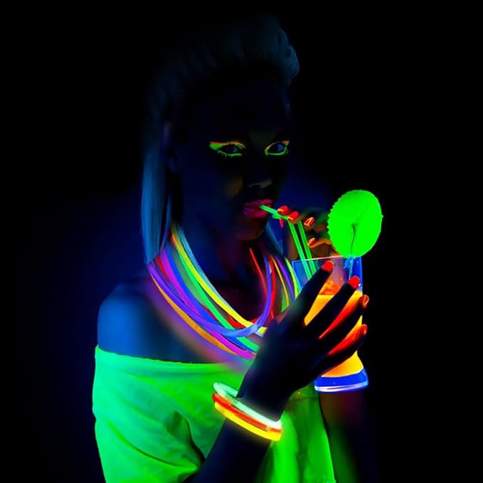 400 Glow Sticks Bulk, Glow in The Dark Party Supplies, Festival Accessories & More, Bulk Party Favors, Camping Games, Party Favors, Emergency Supplies