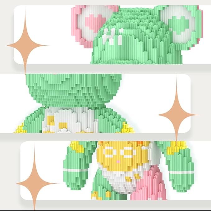 OZTZ Toy Bear Building Blocks Kit - Creative Game of 3D Bear Building Block Toys Brick Decorative Items (Childhood)