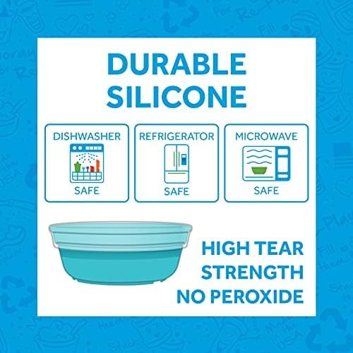 Re-Play Made in USA 12 Oz. Reusable Plastic Bowls, Pack of 3 With 3 Lids - Dishwasher and Microwave Safe Bowls with Lids for Everyday Dining - Toddler Bowl Set 5.75" x 5.75" x 2", Princess