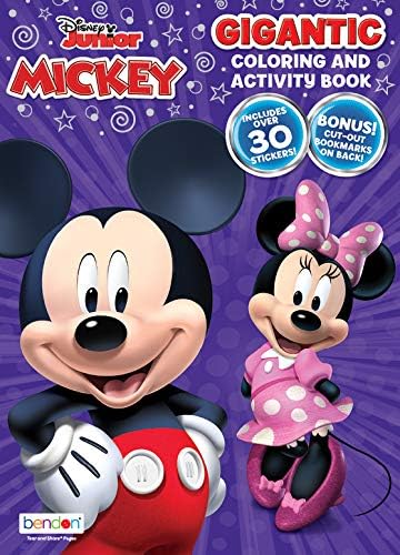 Disney Mickey Mouse & Minnie Mouse 192-Page Coloring and Activity Book with Stickers 46251 Bendon